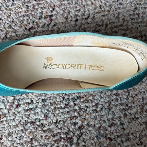 Vtg Coloriffics Janell Robin’s Egg Blue Women's Pumps. Size 7 - Picture 2 of 6